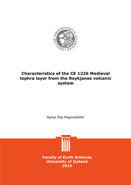 Characteristics of the CE 1226 Medieval Tephra Layer from the Reykjanes Volcanic System