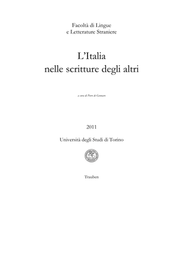 L'italia Nelle Scritture Degli Altri