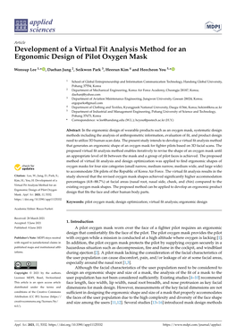 Development of a Virtual Fit Analysis Method for an Ergonomic Design of Pilot Oxygen Mask