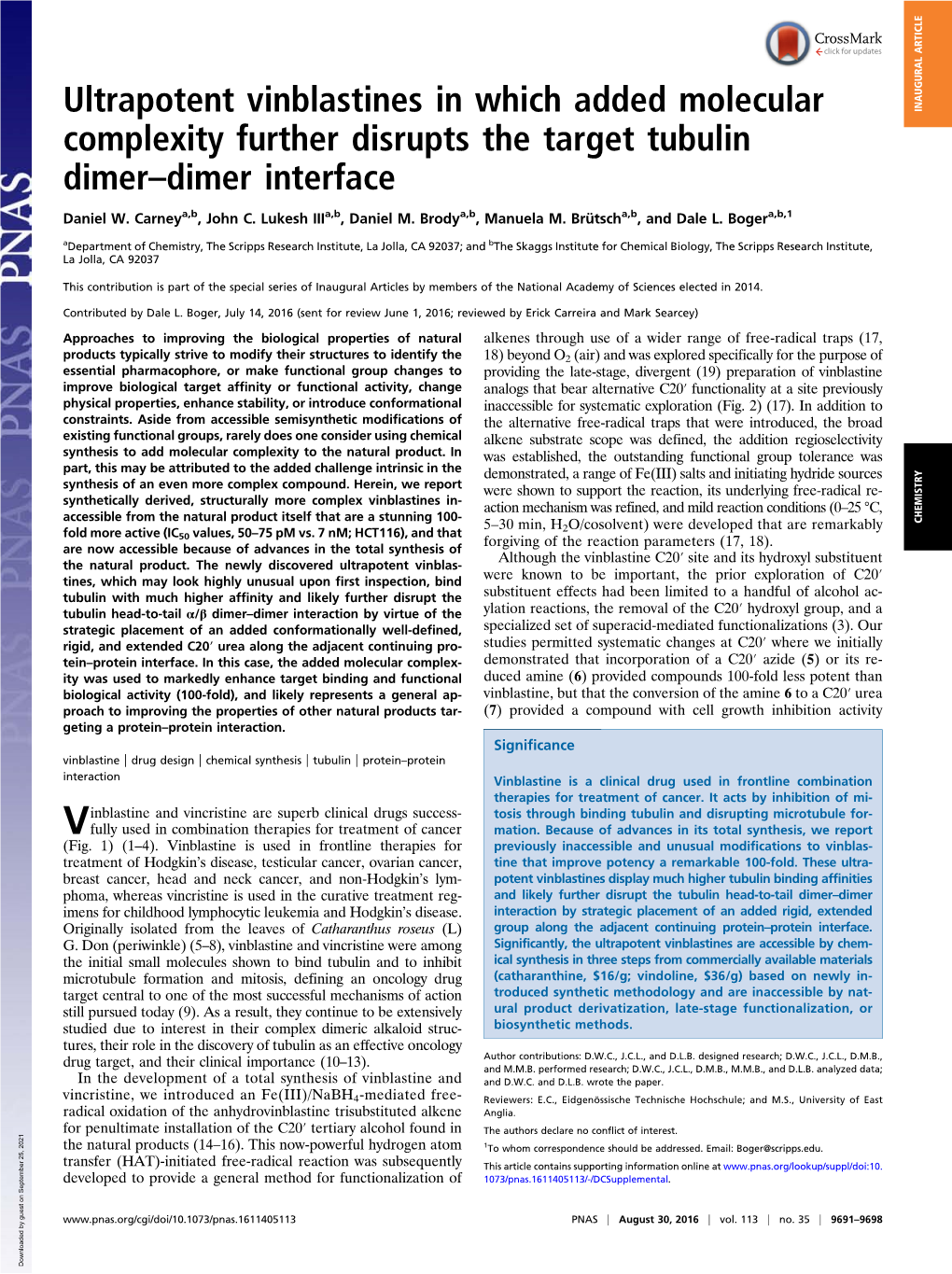 Ultrapotent Vinblastines in Which Added Molecular Complexity Further