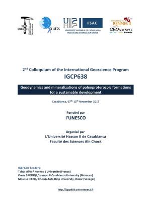 2Nd Colloquium of the International Geoscience Program IGCP638