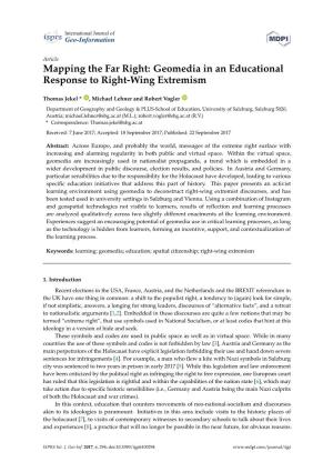 Mapping the Far Right: Geomedia in an Educational Response to Right-Wing Extremism