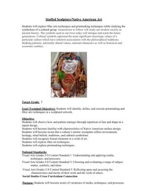 Stuffed Sculpture/Native American Art