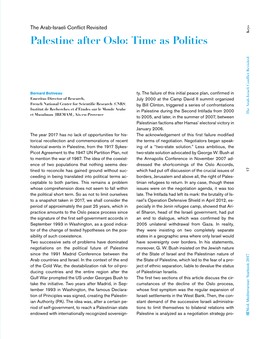 Palestine After Oslo: Time As Politics