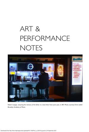 Art & Performance Notes
