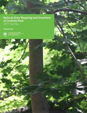 Natural Area Mapping and Inventory of Crotona Park 2011 Survey
