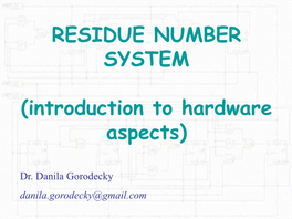 Residue Number System