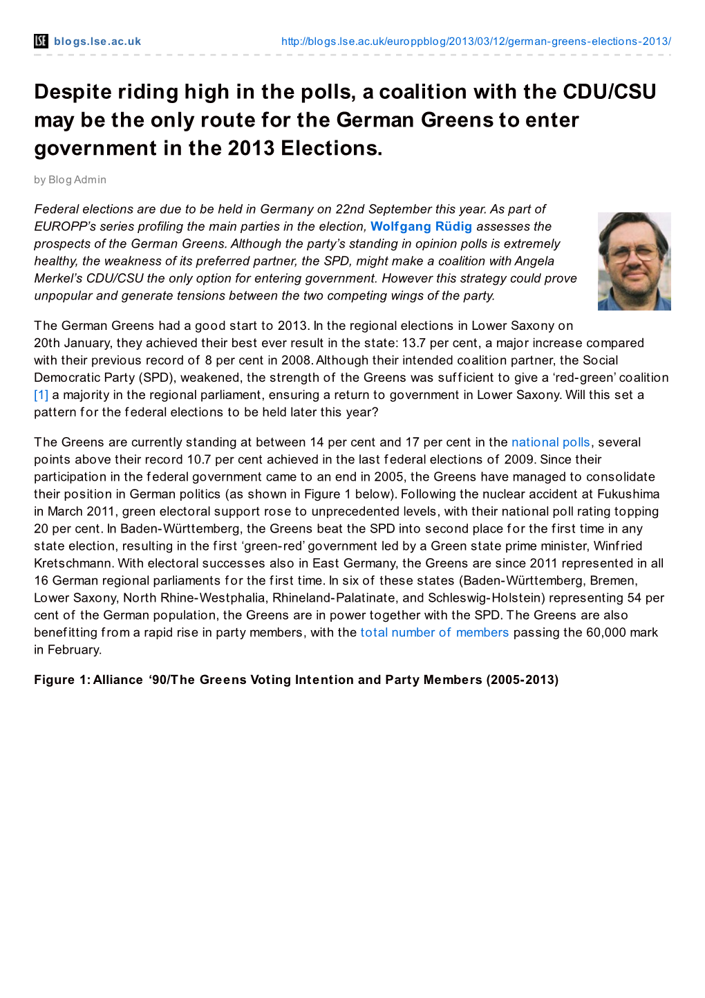 Despite Riding High in the Polls, a Coalition with the CDU/CSU May Be the Only Route for the German Greens to Enter Government in the 2013 Elections