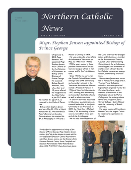 Northern Catholic News SPECIAL EDITION P a G E 3
