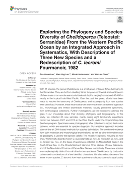 Exploring the Phylogeny and Species Diversity of Chelidoperca