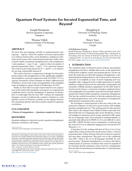 Quantum Proof Systems for Iterated Exponential Time, and Beyond∗