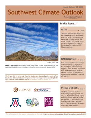 Southwest Climate Outlook