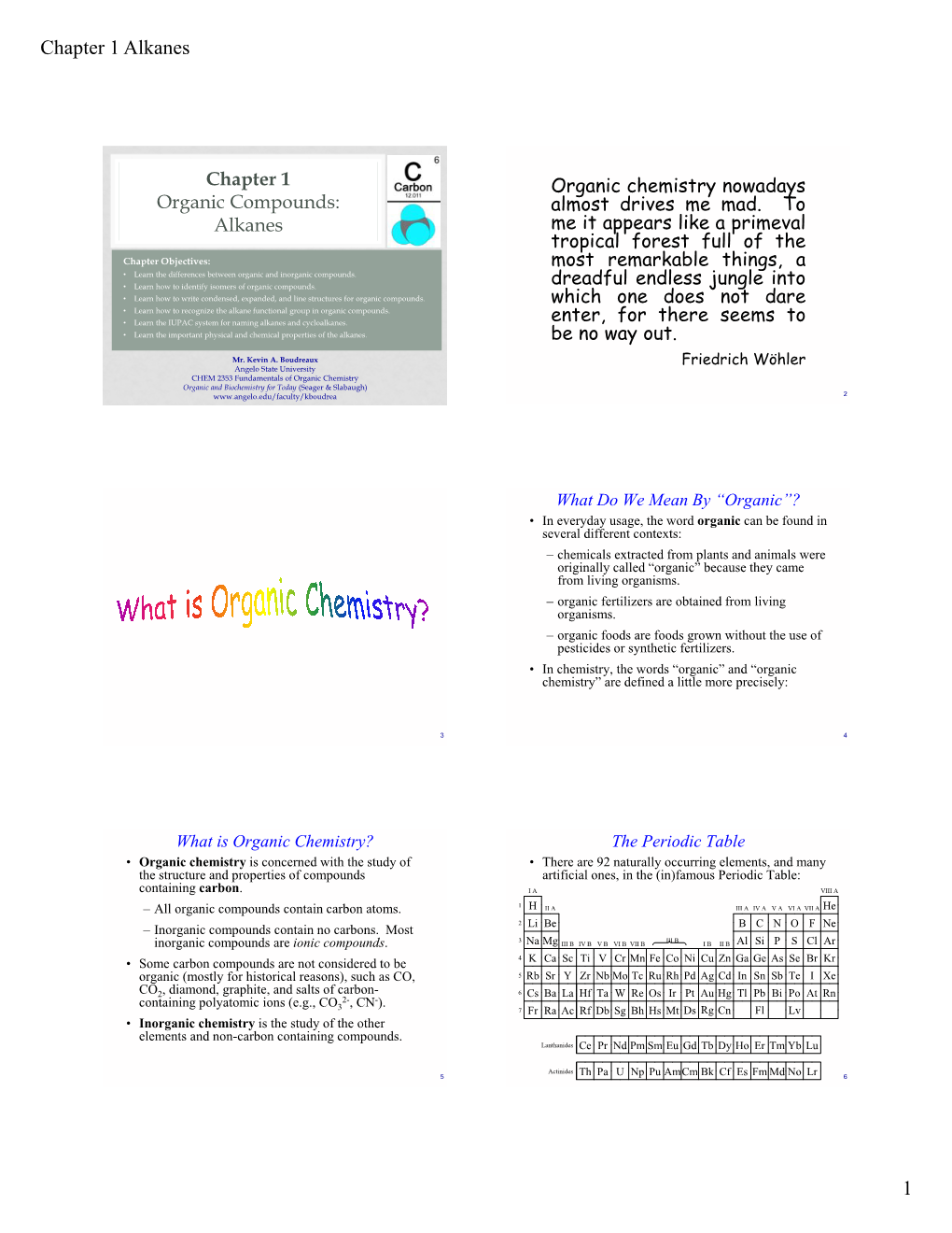 Chapter 1 Alkanes 1