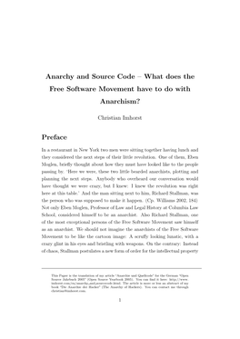 Anarchy and Source Code – What Does the Free Software Movement Have to Do with Anarchism?