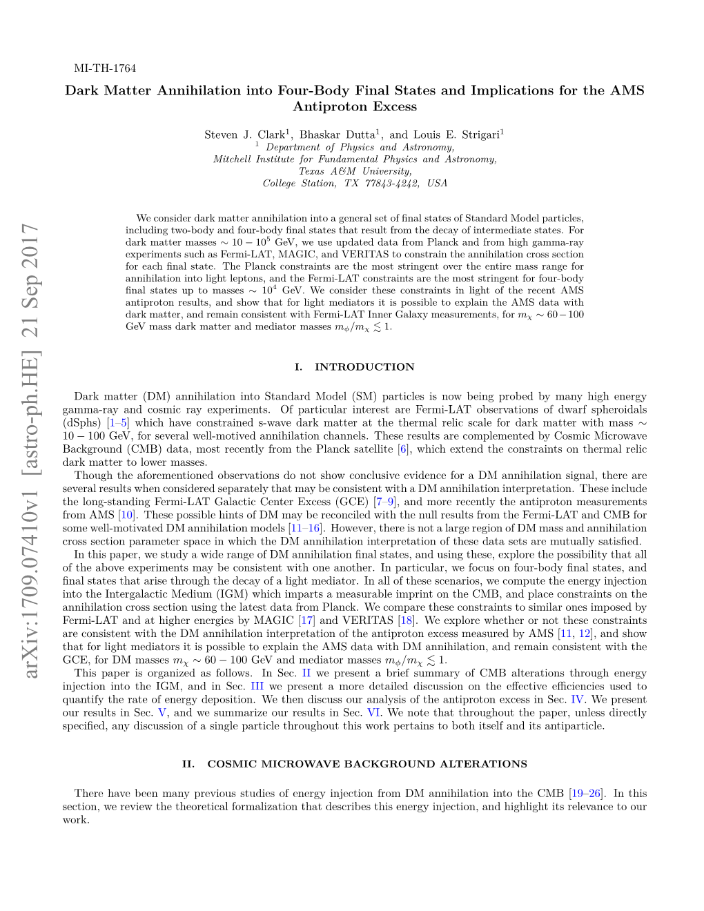 Dark Matter Annihilation Into Four-Body Final States and Implications for the AMS Antiproton Excess