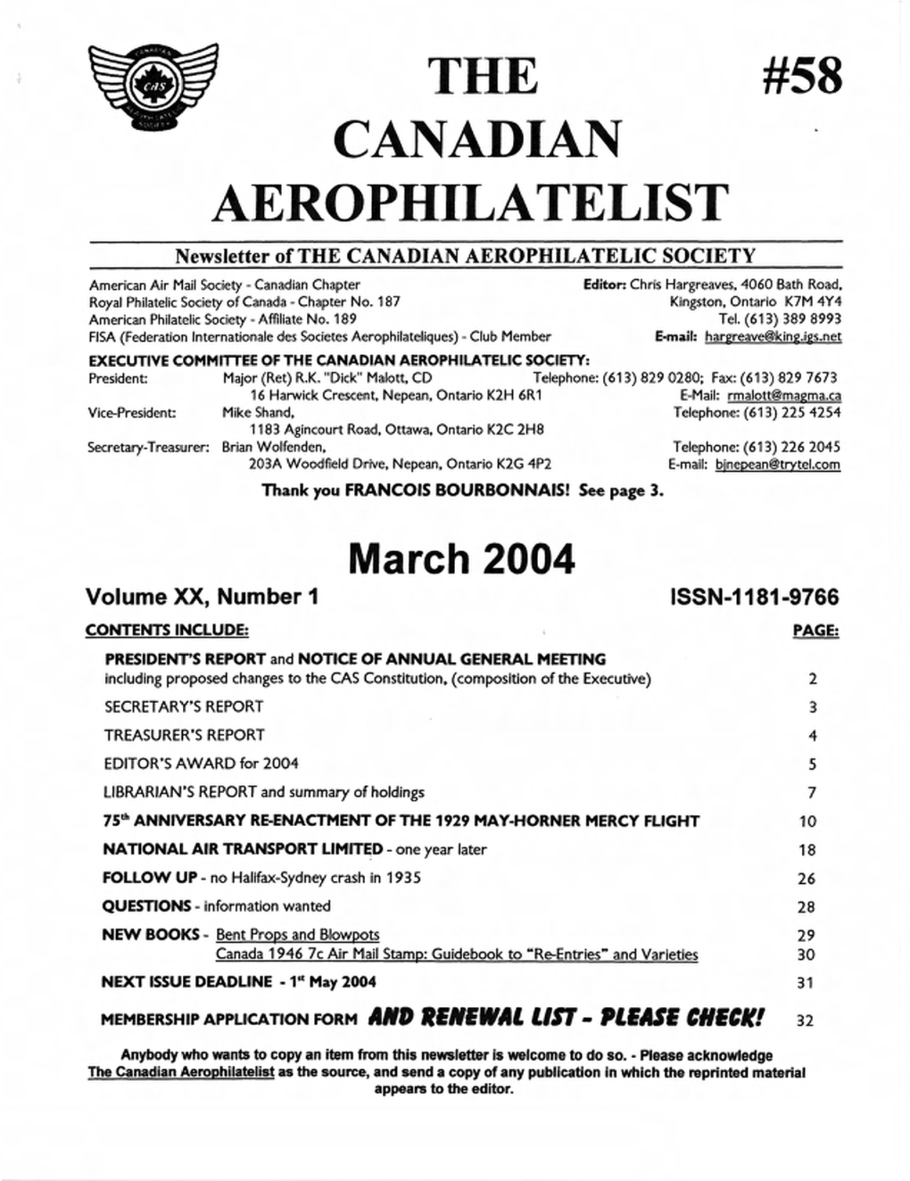 NATIONAL AIR TRANSPORT LIMITED - One Year Later � 18