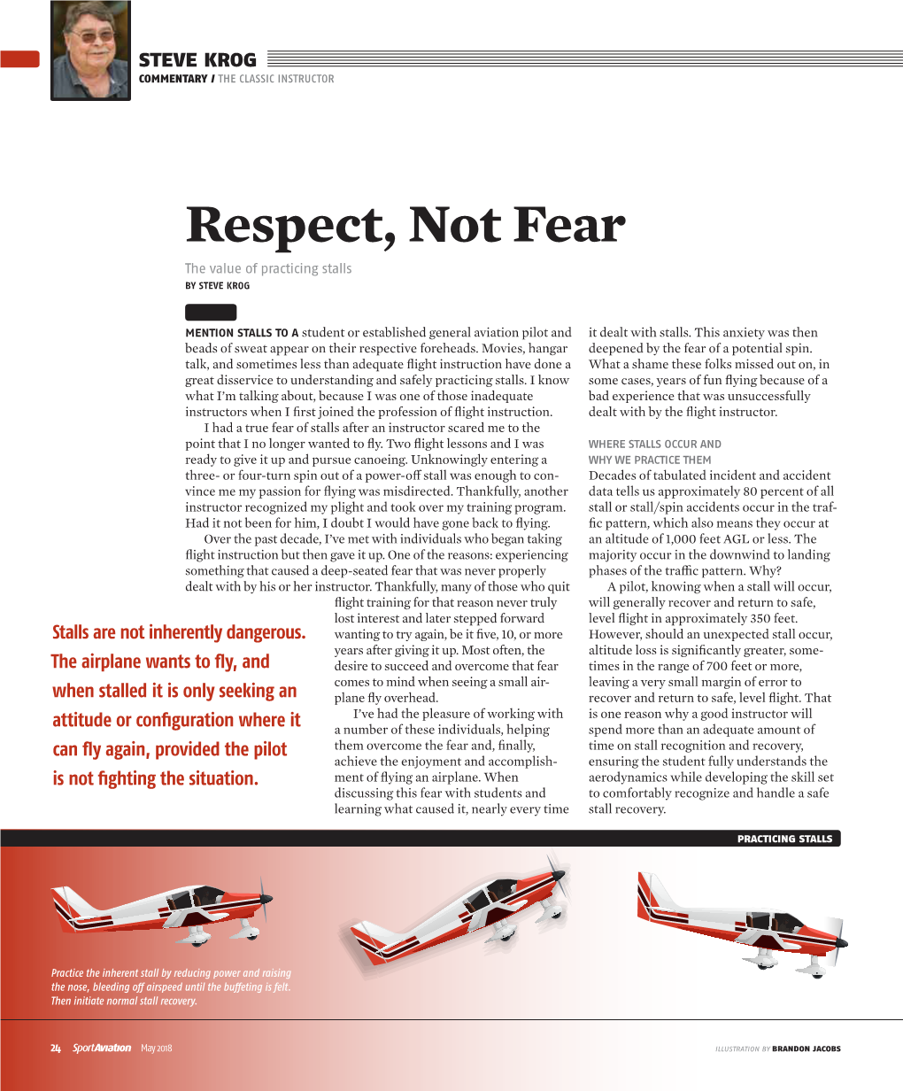 Respect, Not Fear the Value of Practicing Stalls by STEVE KROG