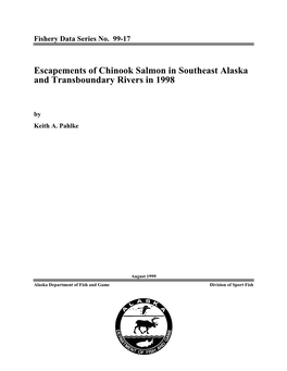 Escapements of Chinook Salmon in Southeast Alaska and Transboundary Rivers in 1998