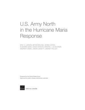 U.S. Army North in the Hurricane Maria Response