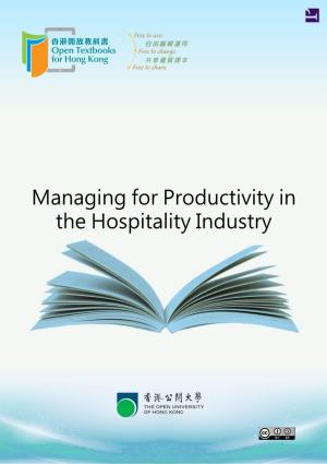 Managing for Productivity in the Hospitality Industry © Robert Christie Mill