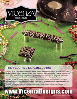 The Fleur De Lis Collection the Fleur De Lis, a Stylized Lily, Has Been a Familiar Symbol Used for Centuries for Religious, Political and Artistic Reasons