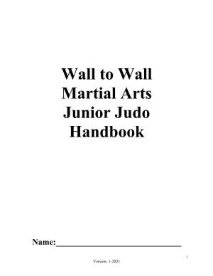 Wall to Wall Martial Arts Junior Judo Handbook