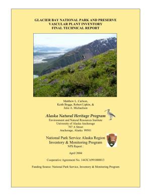 Alaska Natural Heritage Program National Park Service Alaska