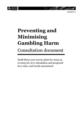 Preventing and Minimising Gambling Harm: Consultation Document