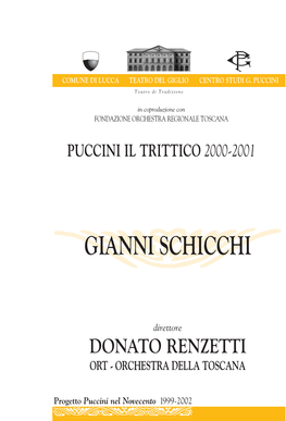 Gianni Schicchi Puccini Il Trittico 2000-2001