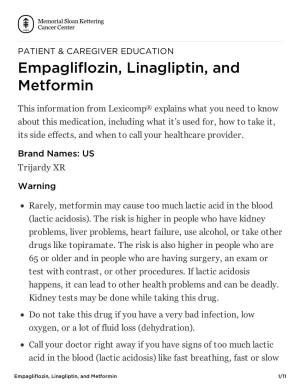 Empagliflozin, Linagliptin, and Metformin