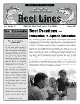 Reel Lines Newsletters