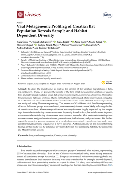 Viral Metagenomic Profiling of Croatian Bat Population Reveals Sample and Habitat Dependent Diversity