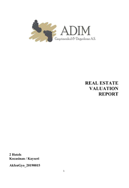 Real Estate Valuation Report