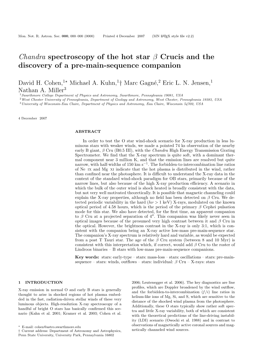 Chandra Spectroscopy of the Hot Star Β Crucis and the Discovery of a Pre-Main-Sequence Companion