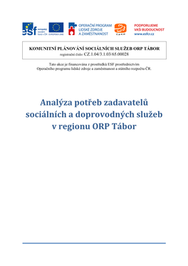 Analýza Zadavatelů ORP Tábor 2013