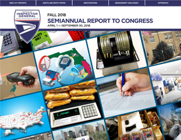 USPSOIG Semiannual Report to Congress, Fall 2018
