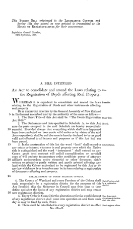 The Deeds Registration Act 1868