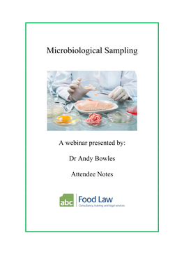 Microbiological Sampling