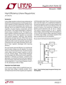 High Efficiency Linear Regulators