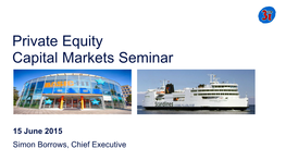 3I Private Equity Capital Markets Seminar