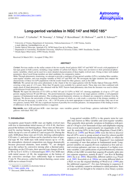 Long-Period Variables in NGC 147 and NGC 185⋆