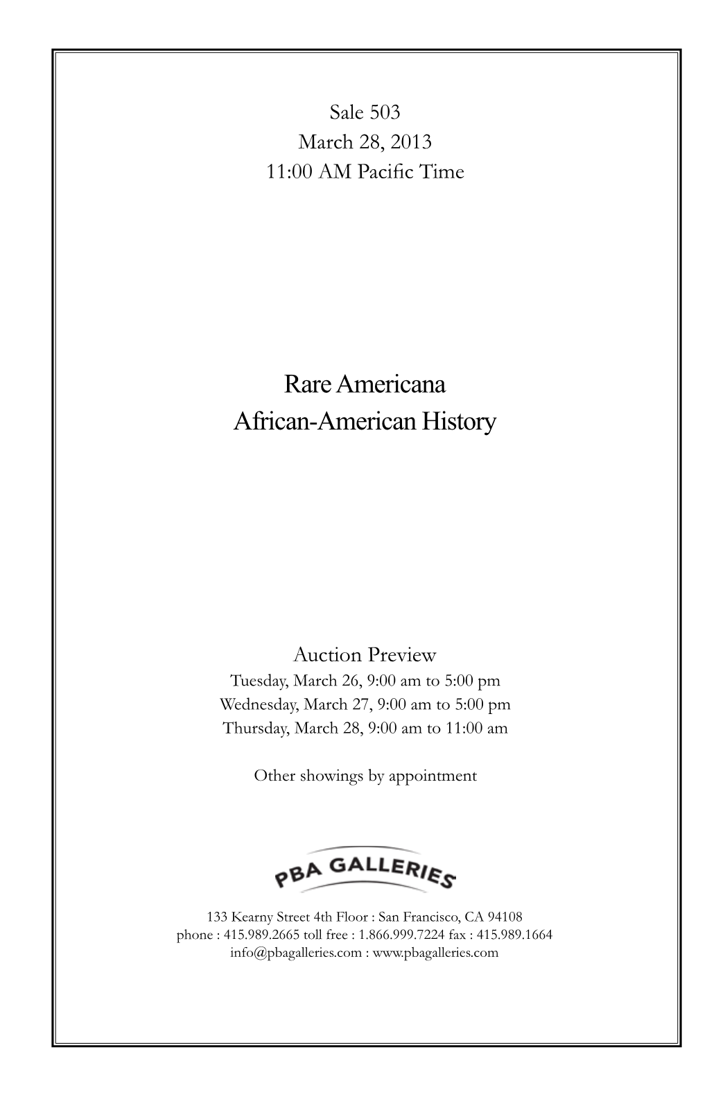 Rare Americana African-American History