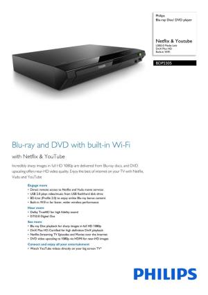 BDP2305/F7 Philips Blu-Ray Disc/ DVD Player