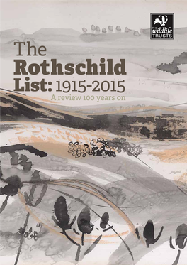 The Rothschild List: 1915-2015 a Review 100 Years on Contents