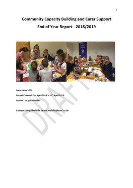 Community Capacity Building and Carer Support End of Year Report - 2018/2019