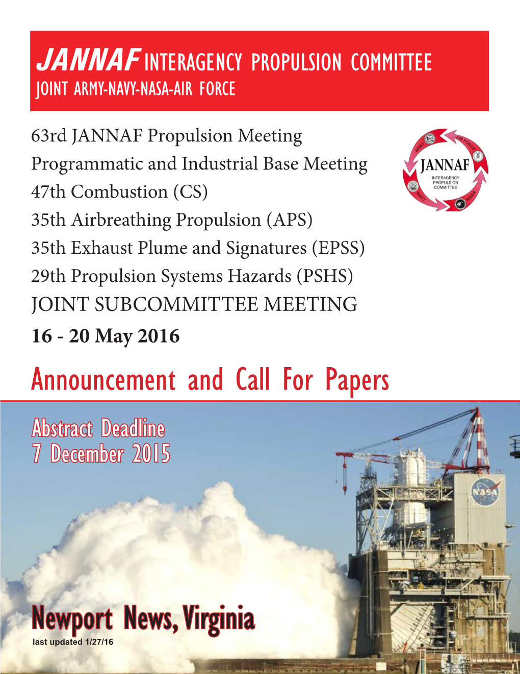Call for Papers Abstract Deadline 7 December 2015
