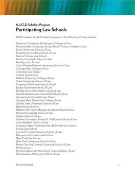 Participating Law Schools