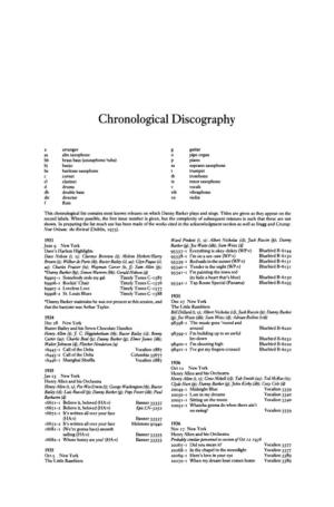 Chronological Discography