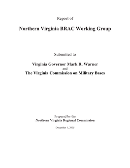 Northern Virginia BRAC Working Group