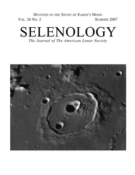 SELENOLOGY the Journal of the American Lunar Society